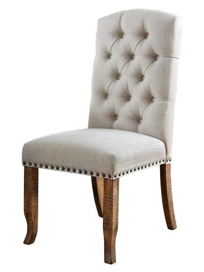 24/7 Shop At Home Banff Set Of 2 Wood Dining Chairs, Ivory