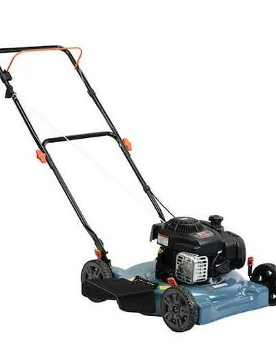 21-Inch 125 cc 4-Cycle Gas Powered Push Lawn Mower - Mulch and Side Discharge, Dual Lever Height Adjustment