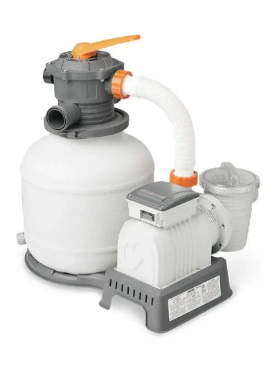 Bestway Flowclear Above-Ground Pool Sand Filter Pump, 2000 Gallon, Gray
