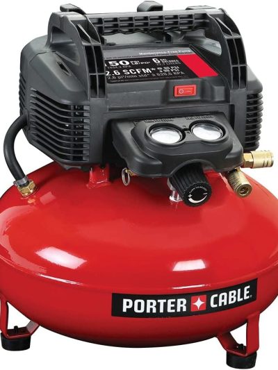 6 Gallon Oil-Free Pancake Air Compressor, 150 PSI, 2.6 SCFM at 90 PSI