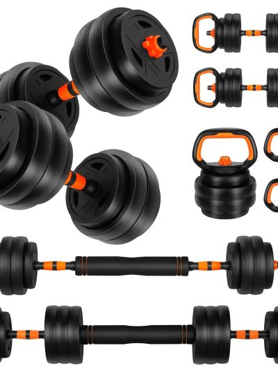 ARVAKOR 66 LBS Adjustable Weight Dumbbell Set, 4 In 1 Home Gym Equipment