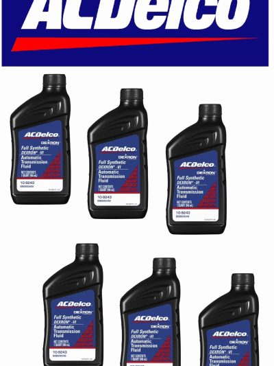 ACDelco GM Dexron VI Full Synthetic Automatic Transmission Fluid 1 Quart 6 Pack - 10-9243, 88865549
