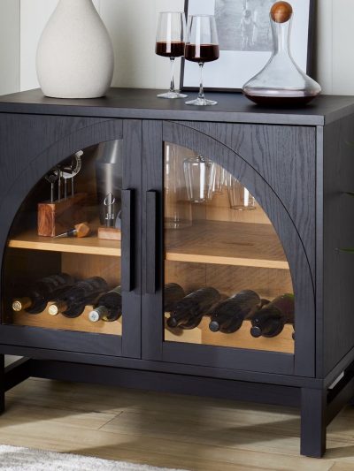 Better Homes & Gardens Juliet Arch Door Kitchen Cabinet, Rich Black, 36 W x 20 D x 32 H - BHS336249972035 / BHS536249972003