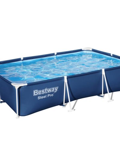 Bestway Steel Pro Above Ground Pool Set, 9 ft. 10 in. x 6 ft. 7 in. x 26 in., 872 gal.