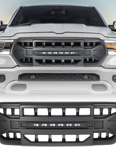 ARMOR Grille With LED Off-Road Lights For 2019-2024 Dodge Ram 1500