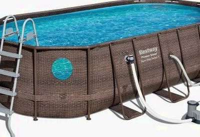 Bestway Power Steel 18 ft x 9 ft x 48 in Above Ground Pool Set - 1500-Gallon Filter Pump