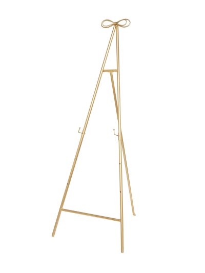 Adjustable 3-Tier Metal Display Stand Gold Floor Easel