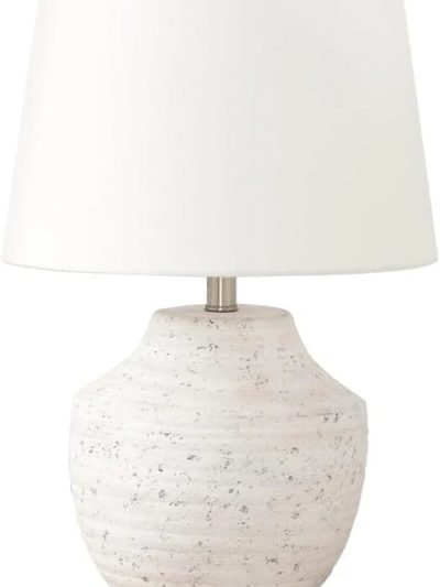 9730 Lighting Table Lamp, Cream Concrete, Ivory/Cream Shade - 20 in