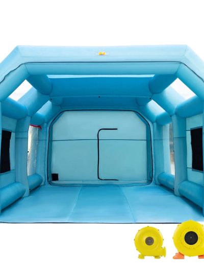 BENTISM Inflatable Car Paint Booth 26x15x10FT With Filter System And 2 Blowers