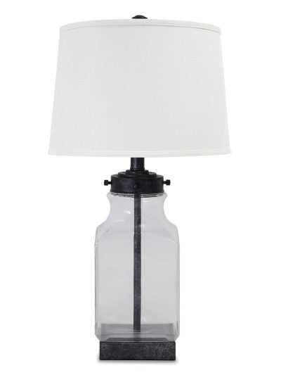 Ashley Furniture Table Lamp With Smoky Glass Base - L428034