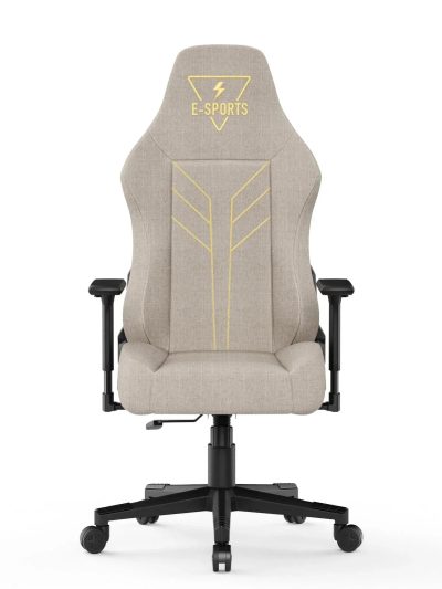 Bigzzia High Back Ergonomic Gaming Chair With 3D Armrests, Beige