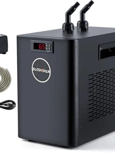 BAOSHISHAN Aquarium Chiller, 42-Gallon, 1/10 HP Quiet Refrigeration System