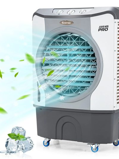 45L 3-in-1 Evaporative Air Cooler, Gray - 26.5 x 16 x 40 inch