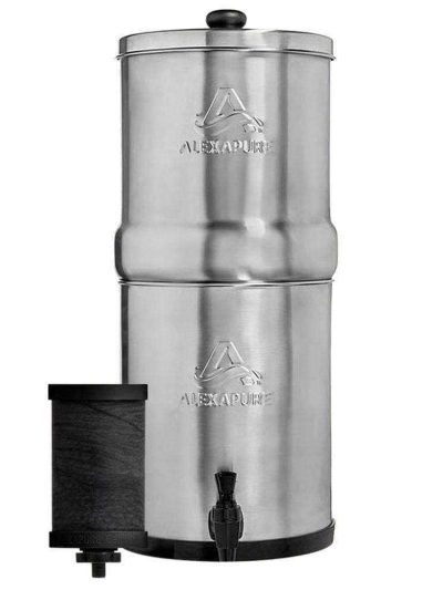 Alexapure Pro Gravity Water Filtration System, 2 1/4 Gallons - Pro