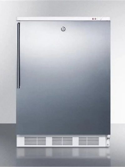 24 in Wide Built-In -25 deg C Manual Defrost All Freezer With Lock, Stainless Steel