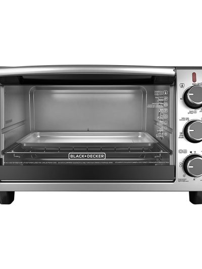 BLACK+DECKER 6-Slice Toaster Oven, Black - TO1950SBD