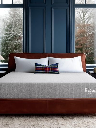 Bare Home Queen Medium Firm 11 in Visco-Elastic Memory Foam Mattress - Grey