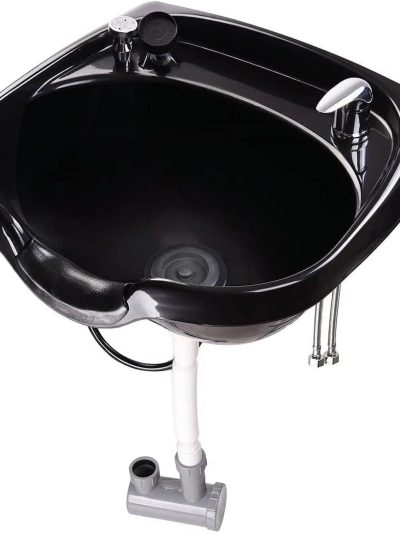 AW Wall-Mounted Shampoo Bowl Kit With Sprayer, Neck Rest And CUPC Vacuum Breaker