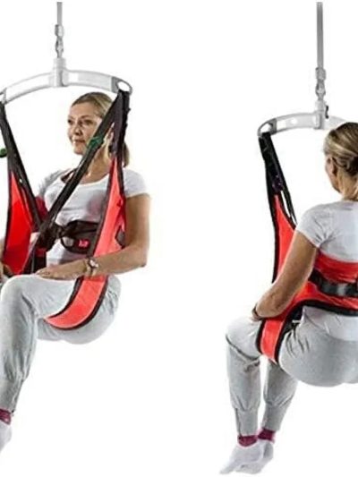 AMQTSLM Commode Patient Lift Sling, Red, 36.6 x 37.8 in, 200-500 lb Capacity