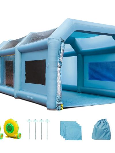 BENTISM Inflatable Paint Booth 30x20x13ft With 950W+1100W Filter System Blower