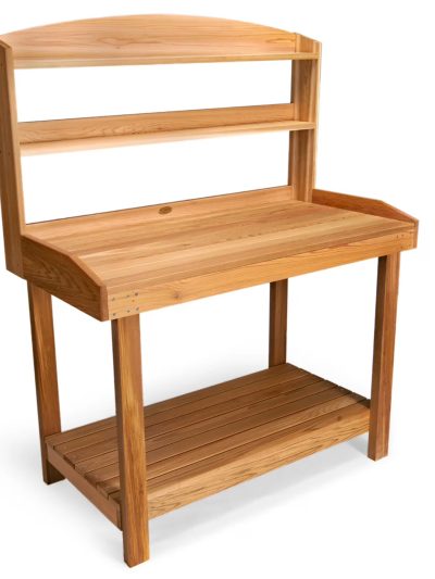 All Things Cedar Deluxe Potting Bench Outdoor Garden Workstation Table - 47-1/2L x 24W x 61H