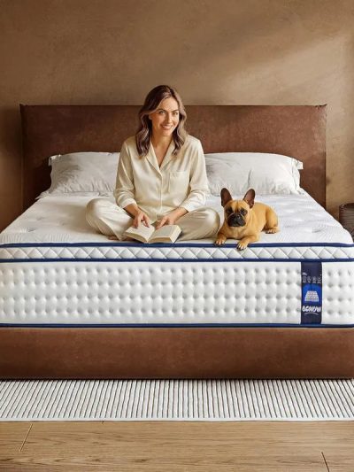 BCNUW King Hybrid Mattress, 14-Inch, Medium-Firm Support