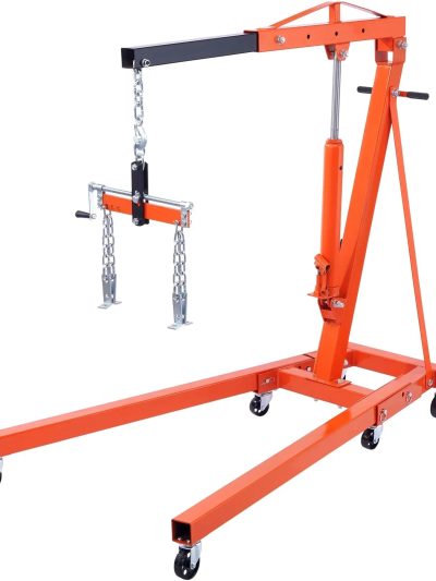 BENTISM Folding Engine Hoist With Leveler, 4400 lbs/2 ton - Heavy-Duty