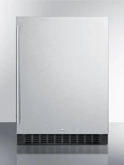 24in Wide Built-In All-Refrigerator With Stainless Steel Cabinet