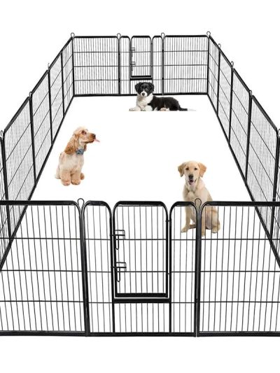 BestPet Metal Dog Playpen, 40in, 16 Panels, Indoor/Outdoor