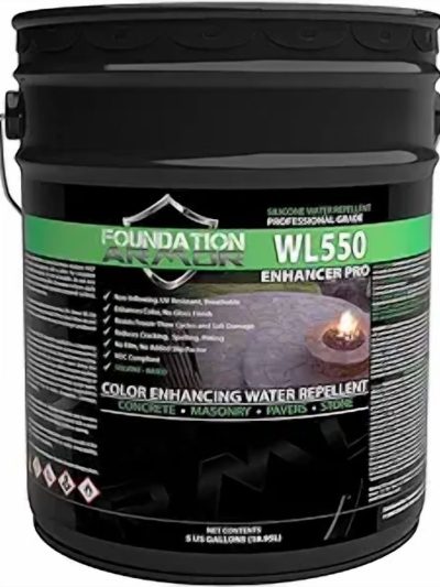 Armor Matte Wet Look Enhancer Sealer for Concrete, Brick, Pavers, Stone, and Slate - WL550-5 Gallon