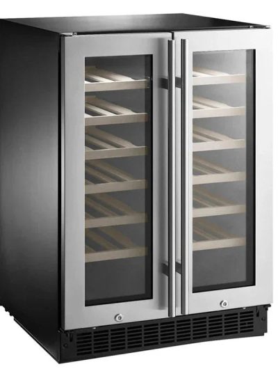 42-Bottle Or 128-Can Dual-Zone Wine And Beverage Cooler With Glass Doors - NS-BC2ZSS1