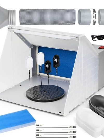 Autolock Spray Booth Kit With 3 LED Lights And 6 Feet Exhaust Hose - xwq