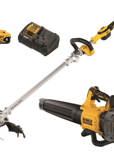 20V 14 in Cordless Folding String Trimmer And Handheld Blower Combo Kit