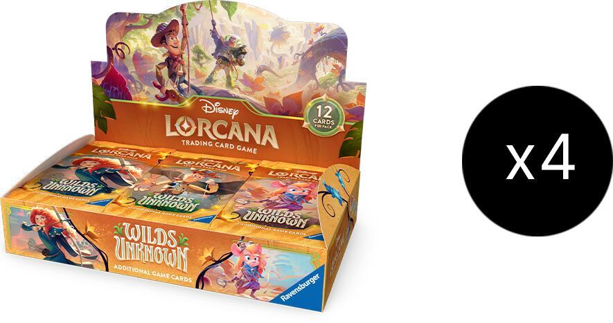 Disney Lorcana Wilds Unknown Booster Box Case (4 Boxes)