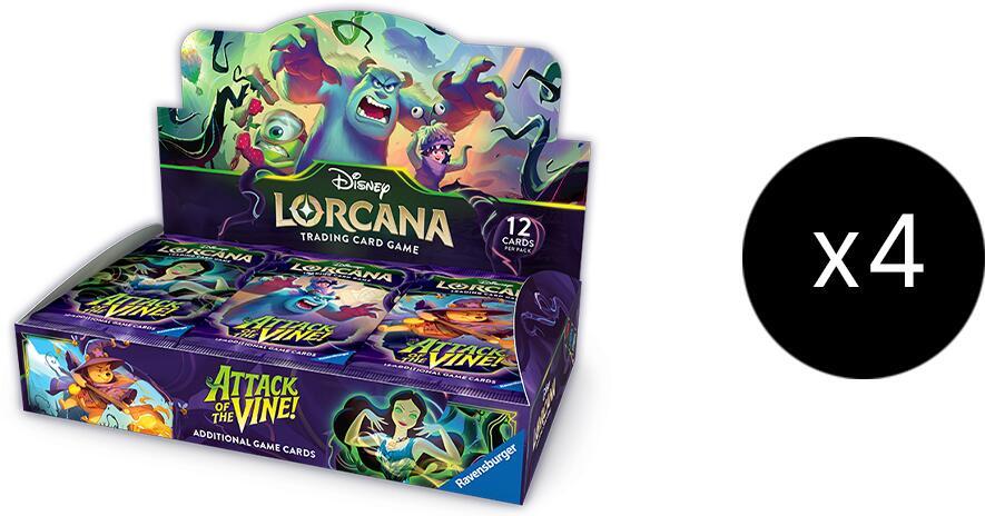 Disney Lorcana Attack of the Vine! Booster Box Case (4 Boxes)