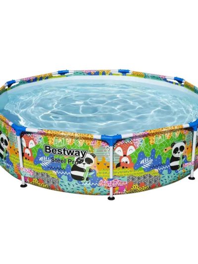 Bestway Steel Pro Round Above-Ground Swimming Pool 9-Foot By 26-Inch - Steel Pro