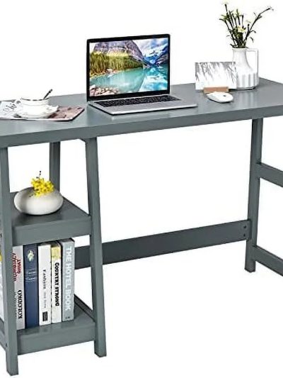 ASDRFYU Computer Desk With Shelves, 47.5in X 20in