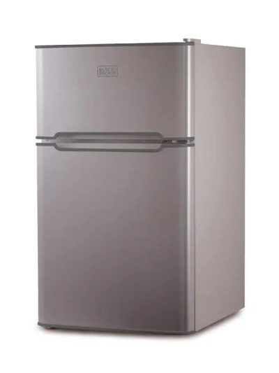 BLACK+DECKER 3.1 Cu. Ft. 2-Door Mini Fridge With True Freezer, Stainless Look - BCRDK32V
