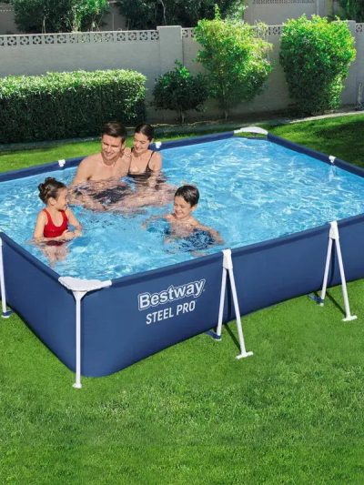 Bestway Steel-Frame Above-Ground Swimming Pool With Filter Pump - Rust-Resistant Build