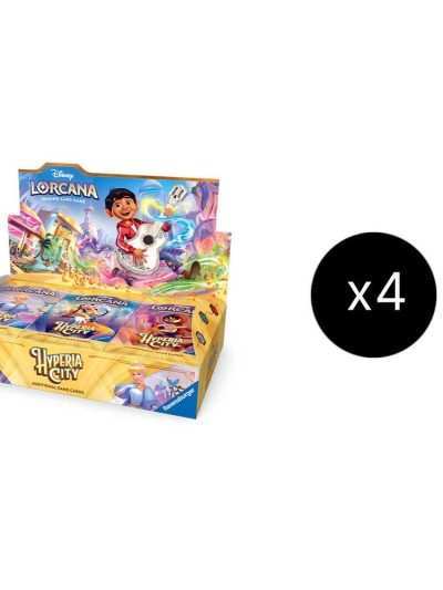 Disney Lorcana Hyperia City Booster Box Case (4 English Boxes) - Preorder