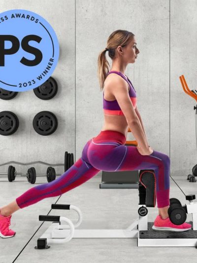All-In-One Home Gym Sissy Squat Machine With Anti-Skid Pads - White