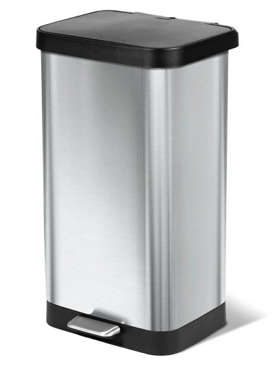 20 Gallon Stainless Steel Step Trash Can With Odor Control