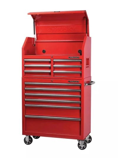 36 in. 12-Drawer Steel Tool Chest And Cabinet Combo - Red