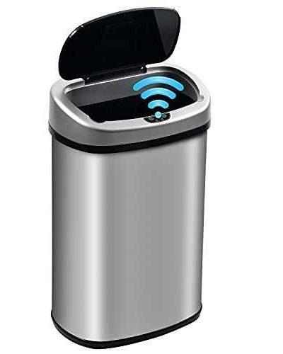 Bigacc Kitchen Trash Can, 13 Gallon 50 Liter, Stainless Steel, Touch-Free Motion Sensor