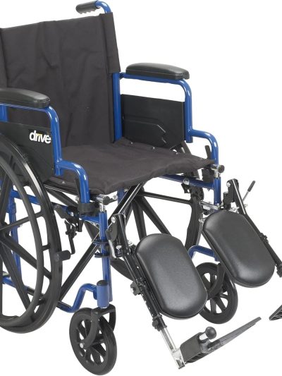 Blue Racing-Style Wheelchair With Swing-Away Footrests, 18 Inches - 530-1-G