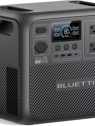 BLUETTI Elite 200 V2 Portable Power Station 2073.6Wh LFP Battery - 2600W AC, 4 Outlets