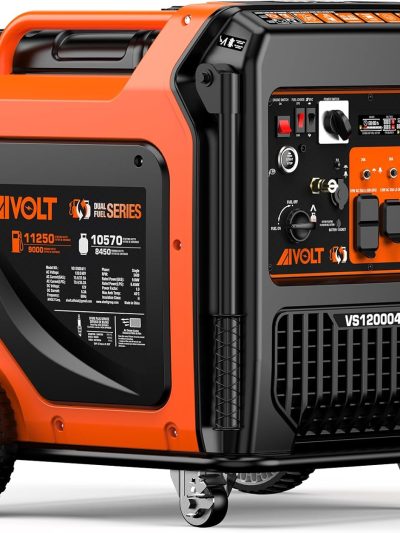 AIVOLT Dual Fuel Portable Inverter Generator, 11250 Watts
