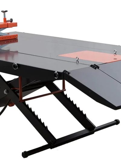 APlusLift Air-Operated Motorcycle & ATV Lift Table, 1500LB, 48in Wide With Side Extensions - MT1500X