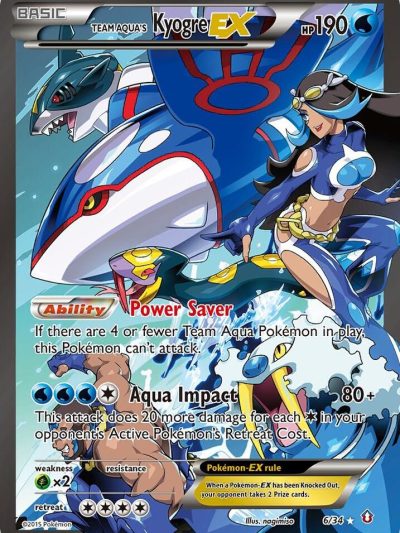 Pokémon Team Aqua's Kyogre EX 6/34 Holofoil - Double Crisis