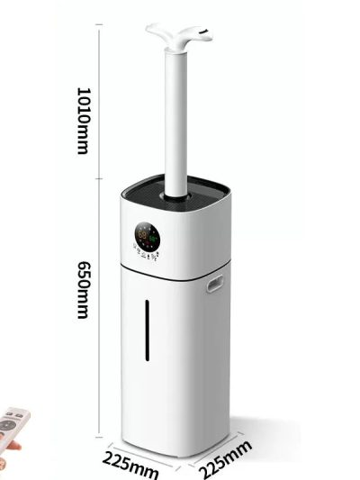 16L 4.2Gal Cool Mist Tower Top Fill Humidifier With Essential Oil Tray, Remote And 360 Nozzle - White